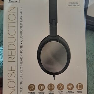 Sentry Silver and Black Folding Headphones